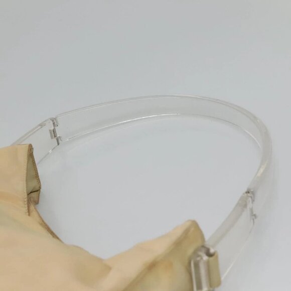 PRADA Shoulder Bag Nylon Plastic Cream Clear - Picture 8 of 16